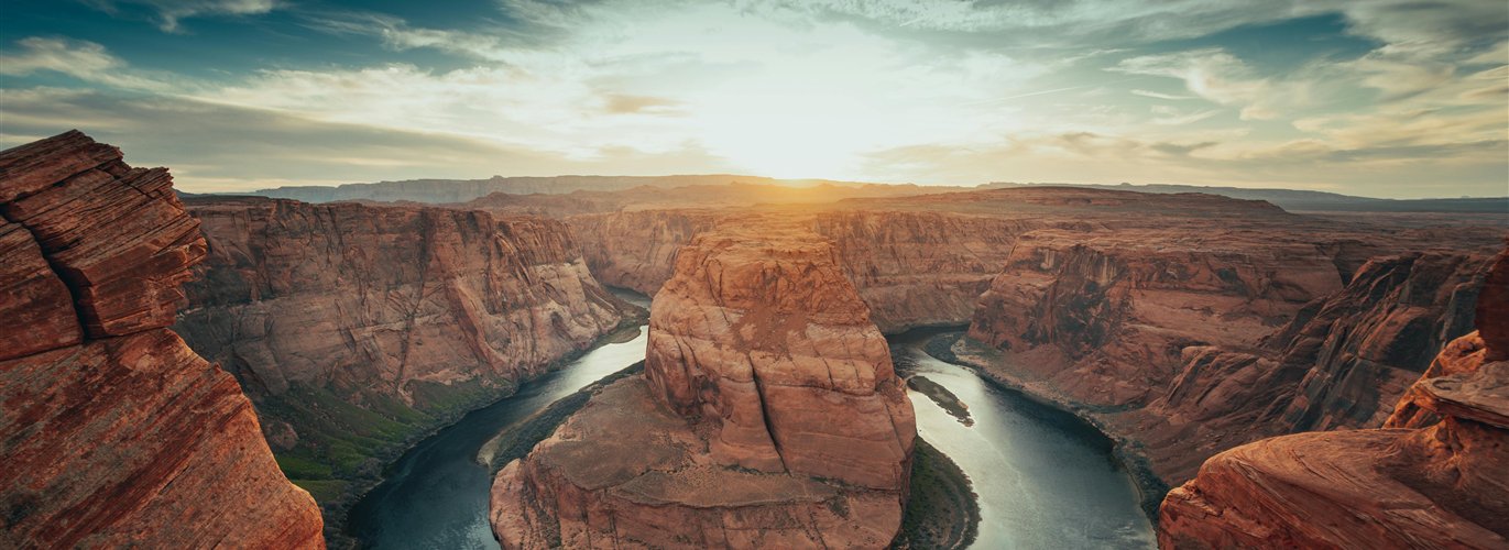 Page Arizona canyon view from a helicopter